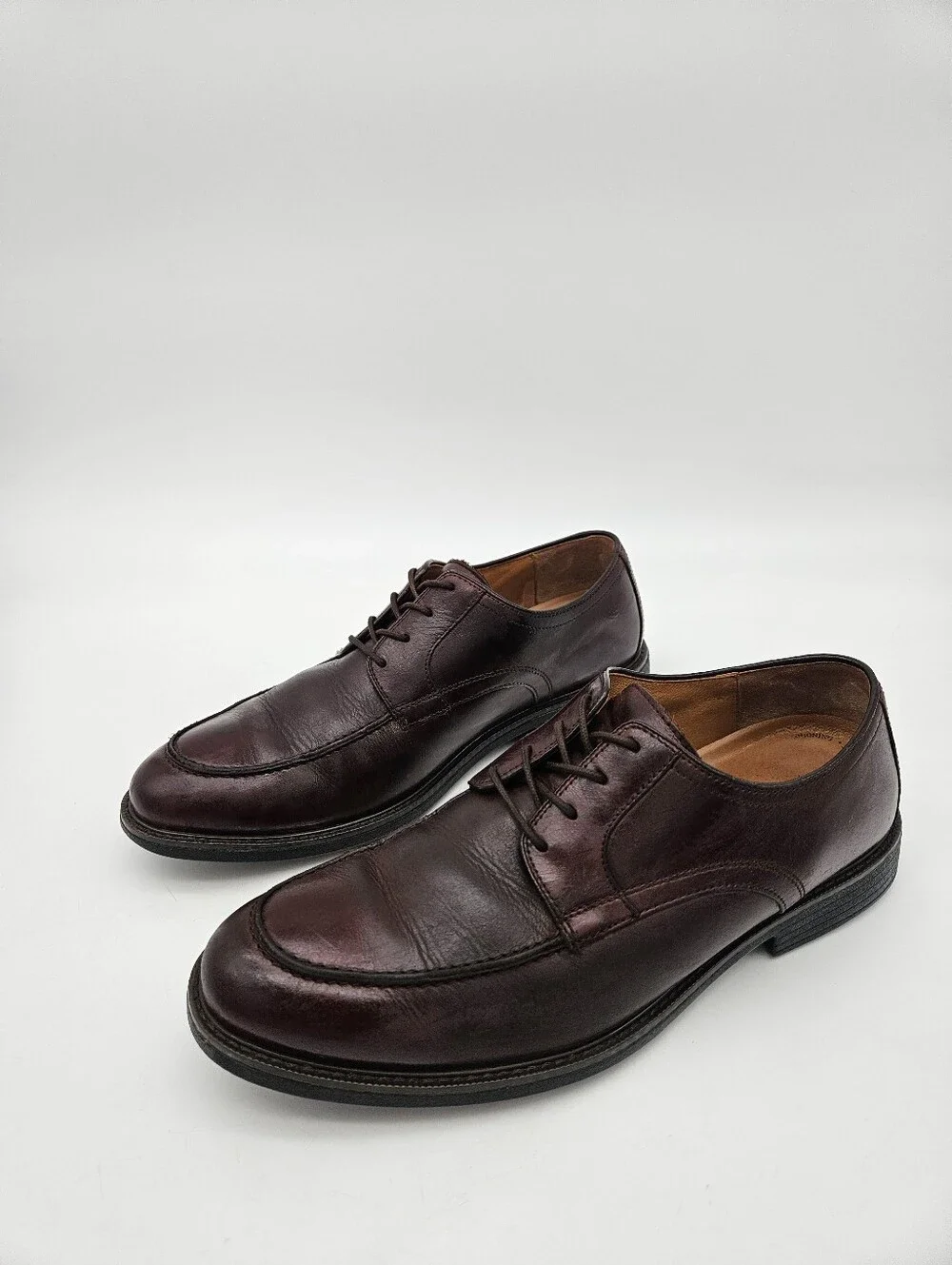 Johnston & Murphy Warner Sheepskin Oxford 20-7076 Mens Size 11M Brown Lace Up